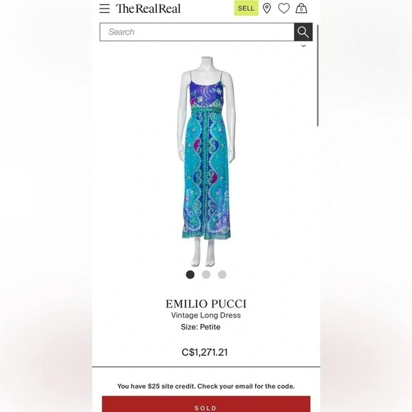 RARE Vintage 60s Emilio Pucci Formfit Rogers Iconic Blue Paisley Maxi Slip Dress - Picture 14 of 14